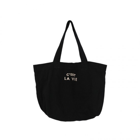 2025 artistic college series, lazy fashion trendy cool English print crossbody bag, simple large capacity casual women's bag