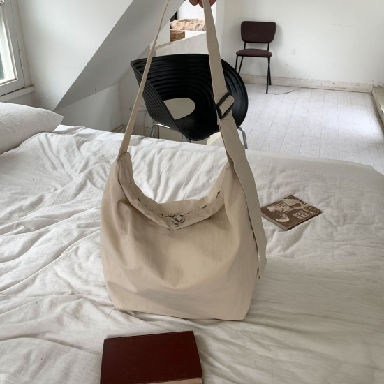 Korean ins minimalist versatile shoulder bag, large capacity lightweight commuting crossbody bag, casual lazy style tote bag