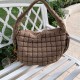 2025 New Lightweight Quilted Nylon Shoulder Cloud Bag, Large Capacity, Fashionable and Versatile Embroidered Checkered Women's Shoulder Bag