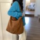 Korean style 2025 new autumn and winter, large capacity, fashionable, high-end, casual, lazy style, retro velvet soft surface shoulder bag