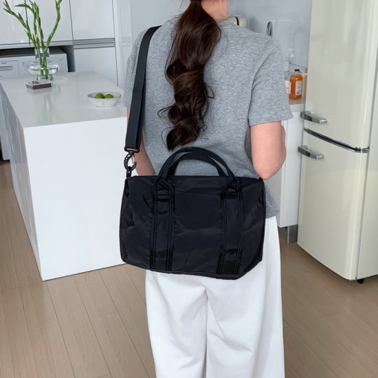 Korean style casual trendy women's fashion large capacity luggage bag 2025 new nylon water-repellent women's crossbody bag