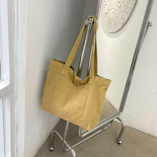 2025 New Simple, Mori Girl Style, Versatile, Large Capacity, Fashionable Washed Canvas Bag, Korean Style Women's Single Shoulder Bags