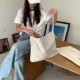 Korean Style Small Floral Print Girl Canvas Bag, Elegant and Gentle Tote Bag, Reversible, Suitable for Class, Travel, Commute, Shoulder Bag