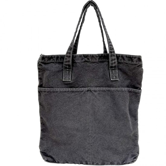 2025 New Unisex Korean Style Ins Retro Fashion Heavy Wash, Distressed, Simple Women's Handbag/Crossbody Canvas Bag