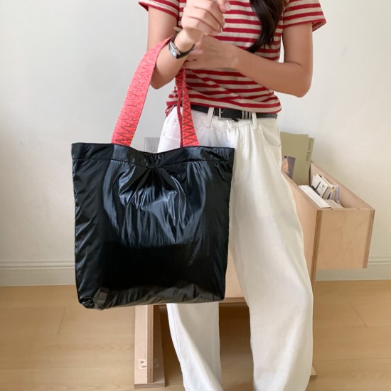 Small doppelganger lightweight simple casual shoulder/handbag multi-purpose large capacity basket tote bag for women