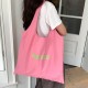 2025 Spring/Summer New Sweet and Fresh Shoulder Bag/Tote Bag, Large Capacity, Fashionable Letter Print Nylon Bag