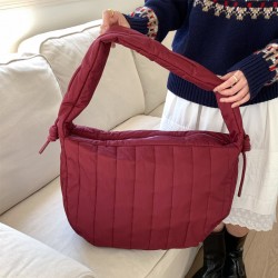2024 Autumn/Winter New Cloud Bag, Large Capacity, Pleated, Personalized, Fashionable, Versatile, Solid Color, Korean Style Shoulder Bag