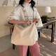 2025 Spring/Summer New Original Simple Korean Style Washed Canvas Bag, Large Capacity, Casual, Fashionable, Versatile Crossbody Bag