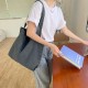 Featured Retro Heavy Washed Canvas Bag, Simple Mori Style Solid Color Large Capacity Artistic Versatile Women's Shoulder Bag