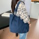 Korean trending canvas shoulder bag for women, chic, artsy, versatile, vintage washed tote bag.