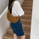 New textured cotton-filled Japanese and Korean style dumpling underarm bag fashion casual lightweight simple soft ins trendy crossbody bag
