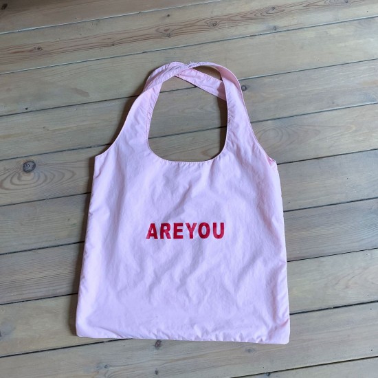 2025 Spring/Summer New Sweet and Fresh Shoulder Bag/Tote Bag, Large Capacity, Fashionable Letter Print Nylon Bag
