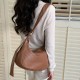 Korean-style soft leather minimalist dumpling bag for women, autumn/winter retro fashion, casual, versatile commuting shoulder/crossbody bag