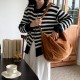 Korean Elegant Simple Corduroy Bag Versatile Mori Girl Artistic Casual Zipper Large Capacity Women's Crossbody Bag