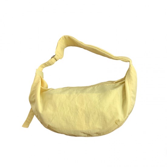 2025 New Fresh Nylon Dumpling Bag, Solid Color, Cute and Cute, Adjustable Shoulder Strap, Trendy Shoulder/Crossbody Bag