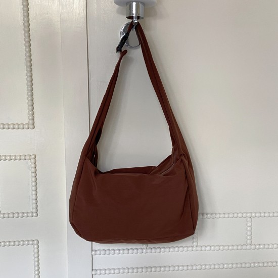 Japanese style unisex crossbody bag, large capacity casual commuting bag, 2025 new nylon fabric literary single shoulder bag