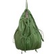 Korean style ins minimalist fresh solid color pleated drawstring large capacity casual literary versatile canvas backpack