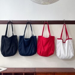 Reversible! Super popular Korean style minimalist large capacity mesh shoulder bag for women, fashionable and versatile nylon cloth bag for commuting