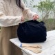 Korean Elegant Simple Corduroy Bag Versatile Mori Girl Artistic Casual Zipper Large Capacity Women's Crossbody Bag