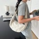 Large Capacity Dumpling Bag 2025 New Simple Lightweight Crossbody Soft PU Crescent Moon Fashionable Commuting Bag