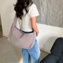 Japanese style unisex crossbody bag, large capacity casual commuting bag, 2025 new nylon fabric literary single shoulder bag