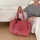 New canvas washed denim color retro embroidered letter Korean style fashion versatile lazy style ins shoulder bag