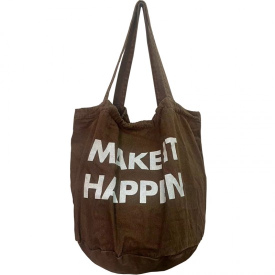 All Seasons New Trendy Style Super Large Capacity Letter Print Fashion Simple Versatile Casual Washed Denim Shoulder Bag