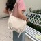 Japanese Harajuku style nylon cloth bag, messenger bag, women's student casual versatile large capacity simple tote crossbody bag with flap