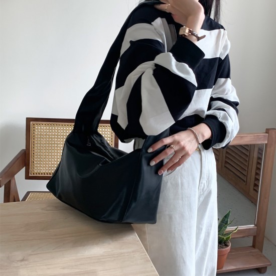 New Korean style fresh sweet casual large capacity soft leather tote bag versatile fashion practical multi-purpose shoulder bag