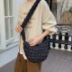 2025 New Korean Style Pleated Cloud Women's Bag Nylon Bubble Fashion Personalized Casual Down Crossbody Bag