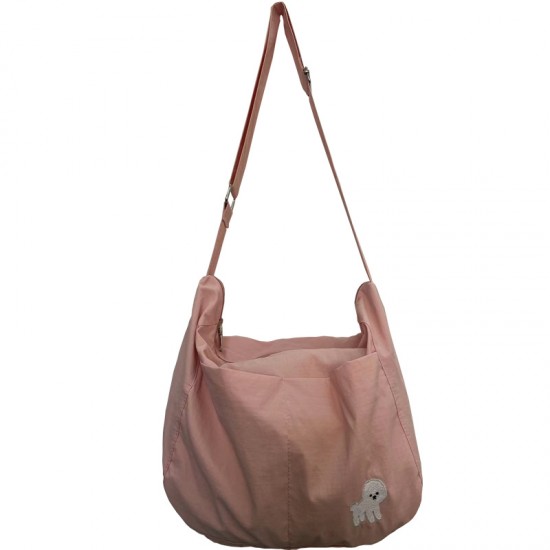 New Harajuku Japanese Style INS Nylon Bag, Simple Solid Color Embroidered Letter, Large Capacity, Girlish Casual Versatile Shoulder Bag