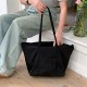 Korean high-end drawstring tote shoulder bag, stylish, large capacity, shopping bag, nylon, simple and suitable for commuting.