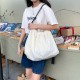 Korean style pleated drawstring new shoulder bag ins blogger style, simple casual versatile large capacity girl crossbody bag
