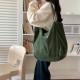 Korean style artistic, forest-style, washed corduroy bag, large capacity, versatile, minimalist, casual, retro tote shoulder bag