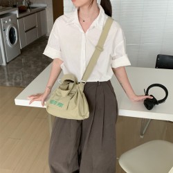 Summer dopamine bag women's 2025 new fashion versatile letter print casual lightweight simple crossbody bag