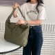 2025 New Washed Canvas Bag, Japanese and Korean Style, Simple, Artistic, Retro, Trendy, Large Capacity Women's Crossbody Bag