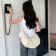 New Korean Style Spring/Summer INS Large Capacity Literary Canvas Shoulder Bag Lazy College Style Simple Casual Bag