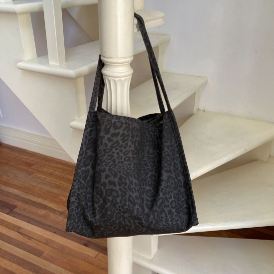 Korean Style Large Capacity Leopard Print Women's Bag 2025 New Fashionable Casual Versatile Retro Trendy Popular Shoulder Bag