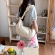 Korean style everyday commuting cloud drawstring dumpling bag, literary and casual design, single shoulder, solid color, versatile crescent moon women's bag