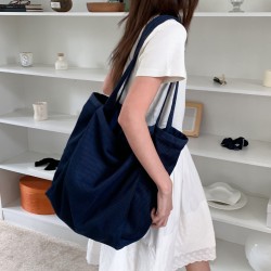 Reversible! Super popular Korean style minimalist large capacity mesh shoulder bag for women, fashionable and versatile nylon cloth bag for commuting