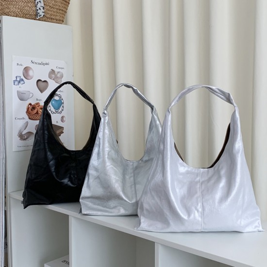 Korean Minimalist Soft and Relaxed Tote Bag, High-End Feel, Large Capacity, Casual and Fashionable Tote Shoulder Bag