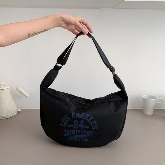 Japanese style 2025 new fashion commuting large capacity ins student sweet versatile casual letter print crossbody bag