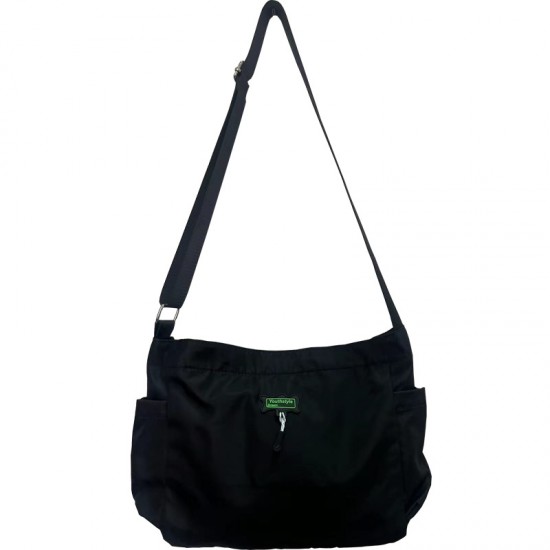 Trendy brand ins nylon bag, new 2025 summer sports fitness large capacity student class casual crossbody bag