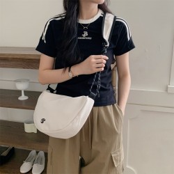 2025 New American Style Sporty Large Capacity Simple Corduroy Bag Trendy Internet Celebrity Fashion INS Dumpling Crossbody Bag