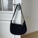New 2025 Spring/Summer tote bag for women, large capacity, cute nylon cloth, solid color, casual and versatile crossbody bag