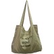 2025 Korean Dongdaemun Casual Cotton Shoulder Bag, Versatile Letter Washed Reversible Elegant Canvas Trendy Bag