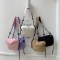 Japanese and Korean style minimalist casual nylon small bag, lightweight, high-value, solid color, girly, versatile, sophisticated single-shoulder crossbody bag