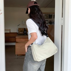 Casual Simple Waterproof Leather Pillow Bag Ins Fashion Trendy Korean Style Textured Large Capacity Versatile Crossbody Bag