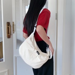 2025 Portable, Trendy, Fashionable, Versatile Nylon Bag, Elastic Drawstring, Divider, Zipper Bag, Women's Crossbody Bag