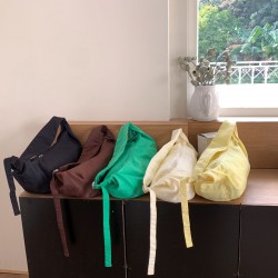 2025 New Fresh Nylon Dumpling Bag, Solid Color, Cute and Cute, Adjustable Shoulder Strap, Trendy Shoulder/Crossbody Bag